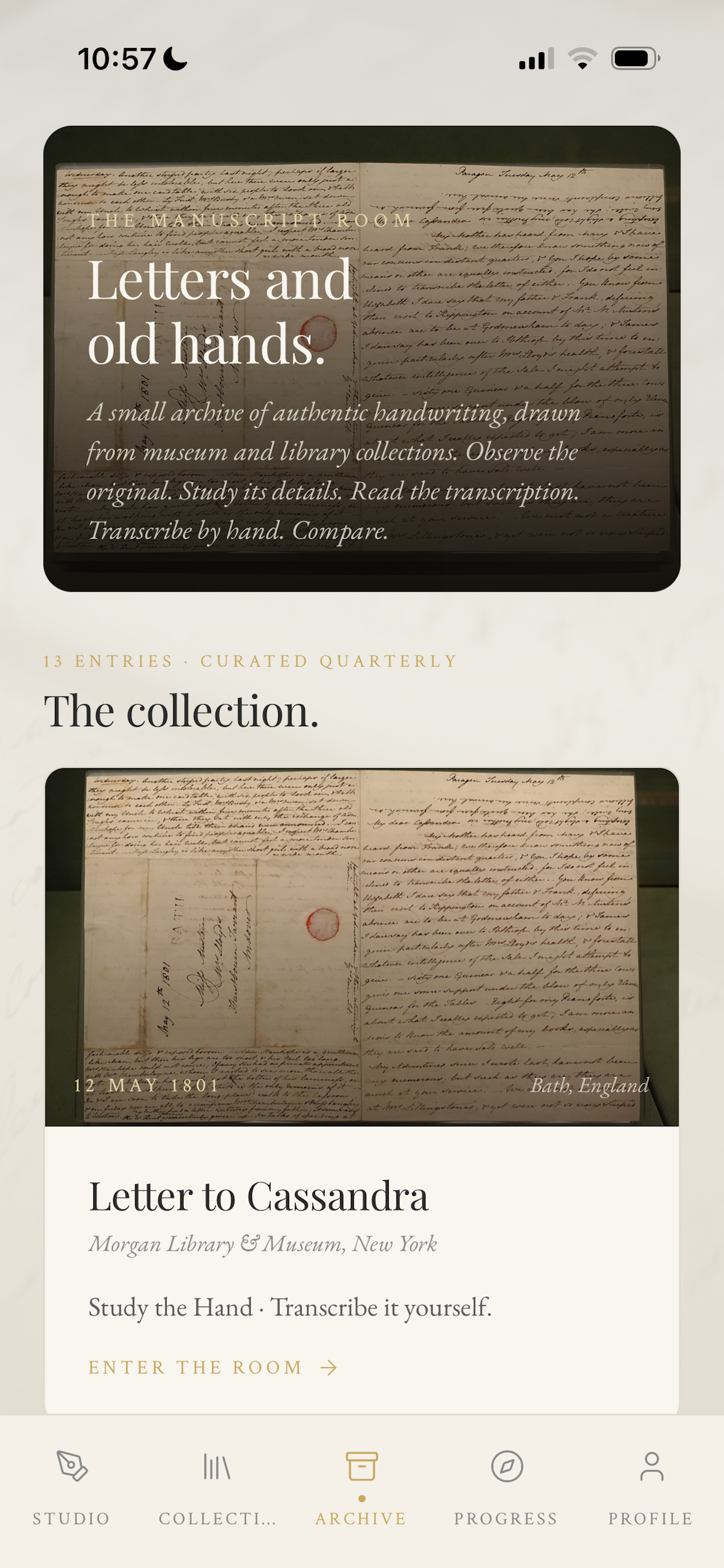 Codexia & Ink historical manuscript archive screen